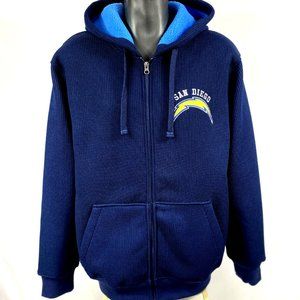 SAN DIEGO CHARGERS NFL SHERPA LINED Full Zip Hoody